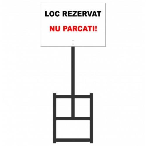 Placuta parcare cu talpa sustinere otel, 30x20 cm, inaltime 65 cm